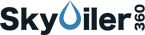 Logo of Sky oiler 360 with a blue droplet symbol