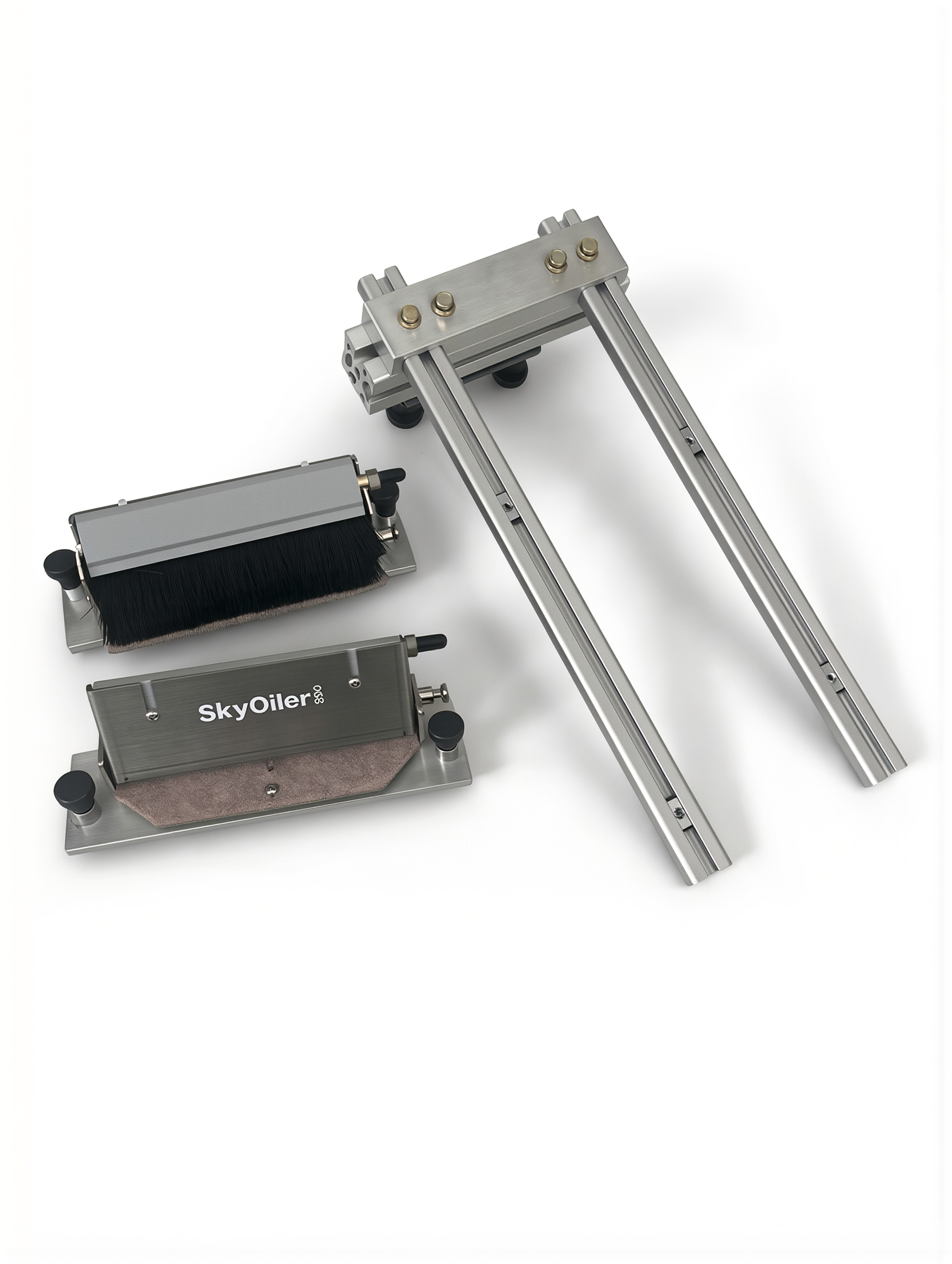 Metal oiler tool with 'SkyOiler' branding on a white background